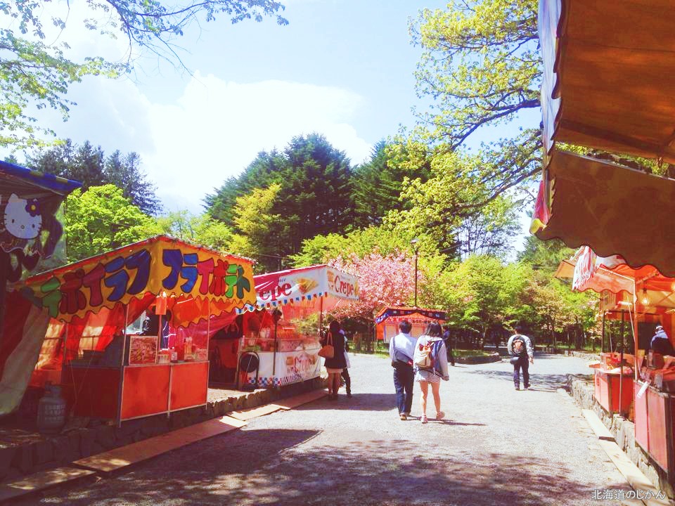 北海道神宮の花見期間は露店も出ます